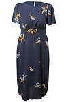 Printed Midi Dress with Slit