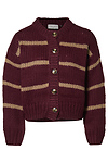 Fluffy Striped Cardigan