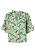 Floral Print Embroidered Top